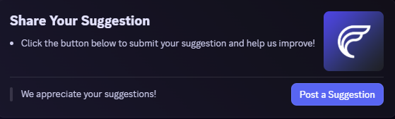 Share Your Suggestion Embed